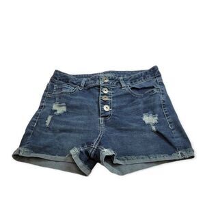 No Boundaries button fly denim shorts 11 jrs